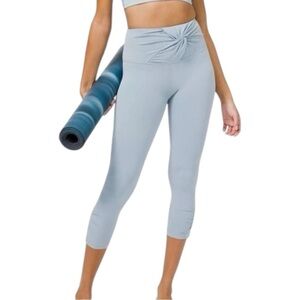 Lululemon Align High-Rise Crop 23" Twist Waist in Chambray Blue Size 8